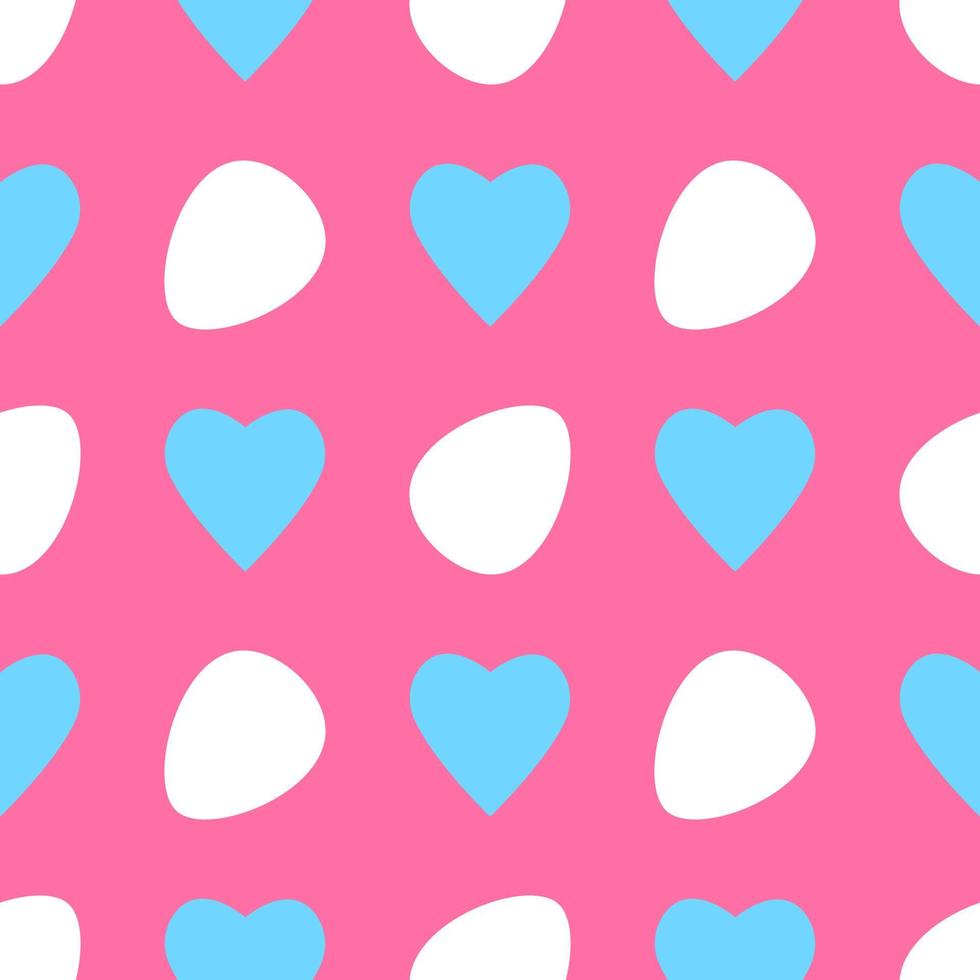 lindo padrão de coração de ovo de páscoa, ótimo design para qualquer finalidade. coração amo fundo azul. fundo de páscoa de primavera simples. padrão de coração de ovo de páscoa abstrato para design têxtil. vetor