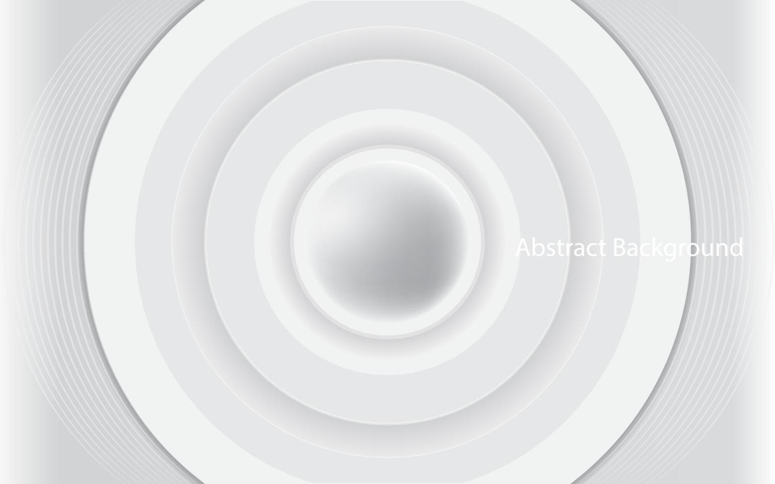 onda de círculo branco de fundo abstrato, ilustração 2d vetor