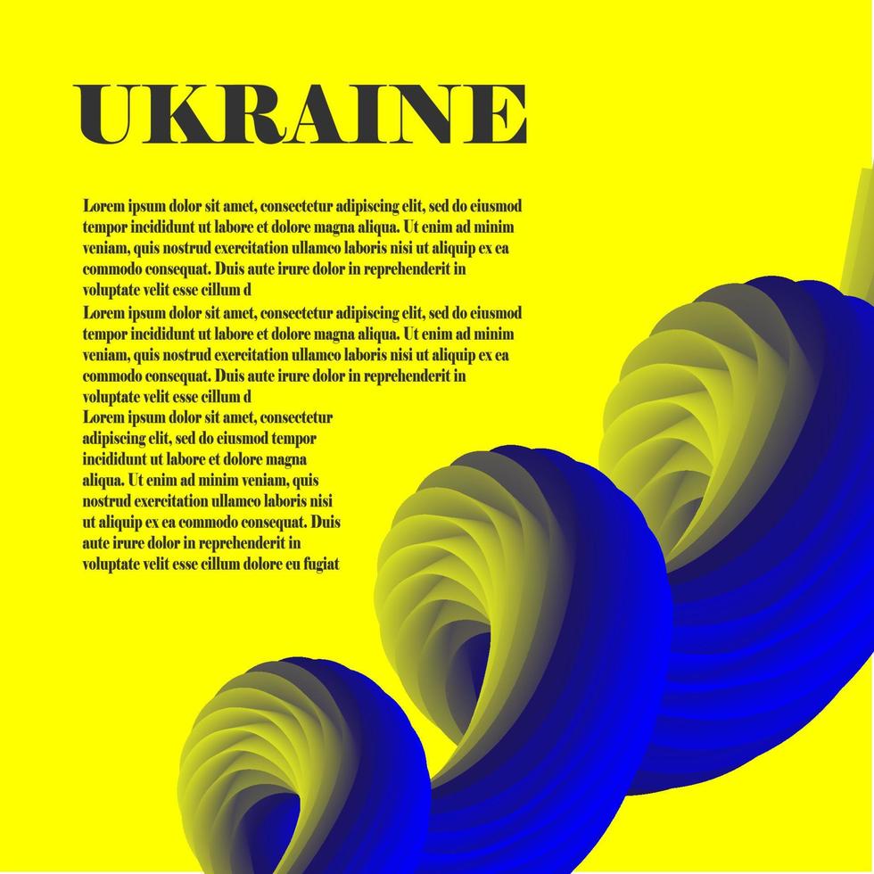abstrato nas cores da bandeira ucraniana. ilustração vetorial de banner vetor