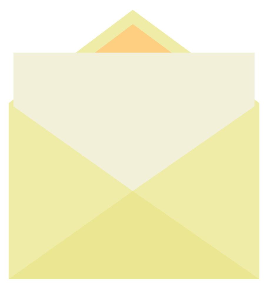 envelopes abertos. conceito de correspondência de análise, spam e comunicação pessoal. isolado no fundo branco. ilustração em vetor design moderno estilo simples