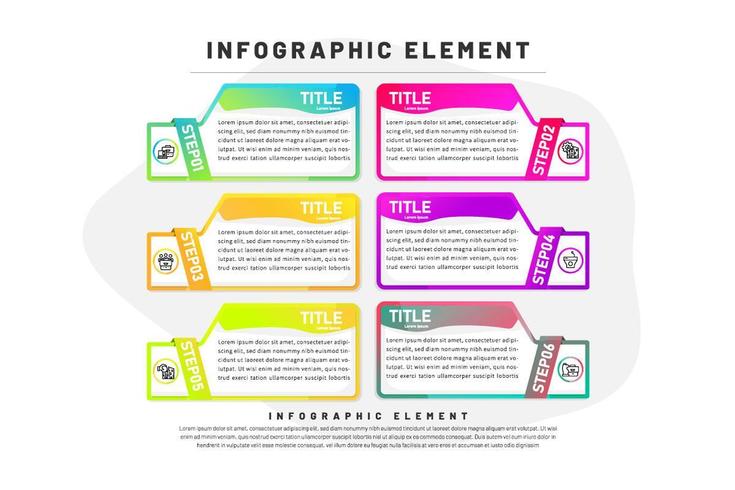 Modelo de infográfico com gradiente vetor