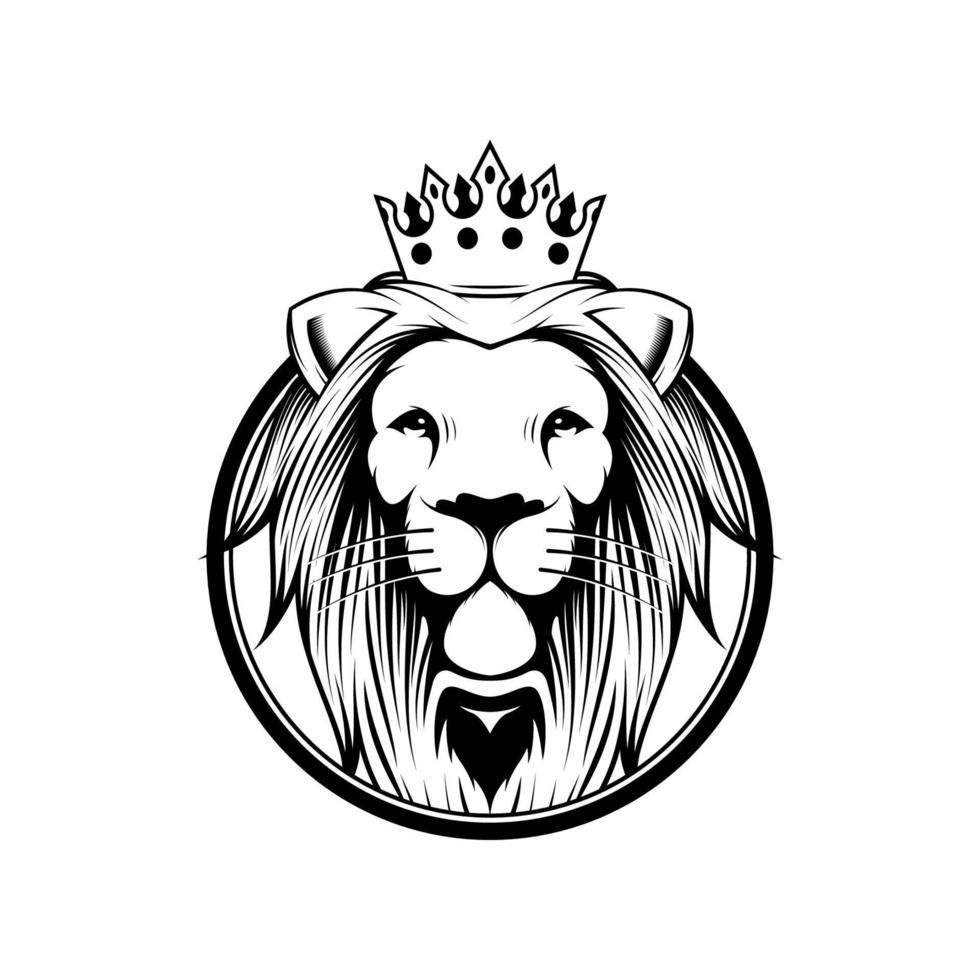 design de logotipo rei leão vetor