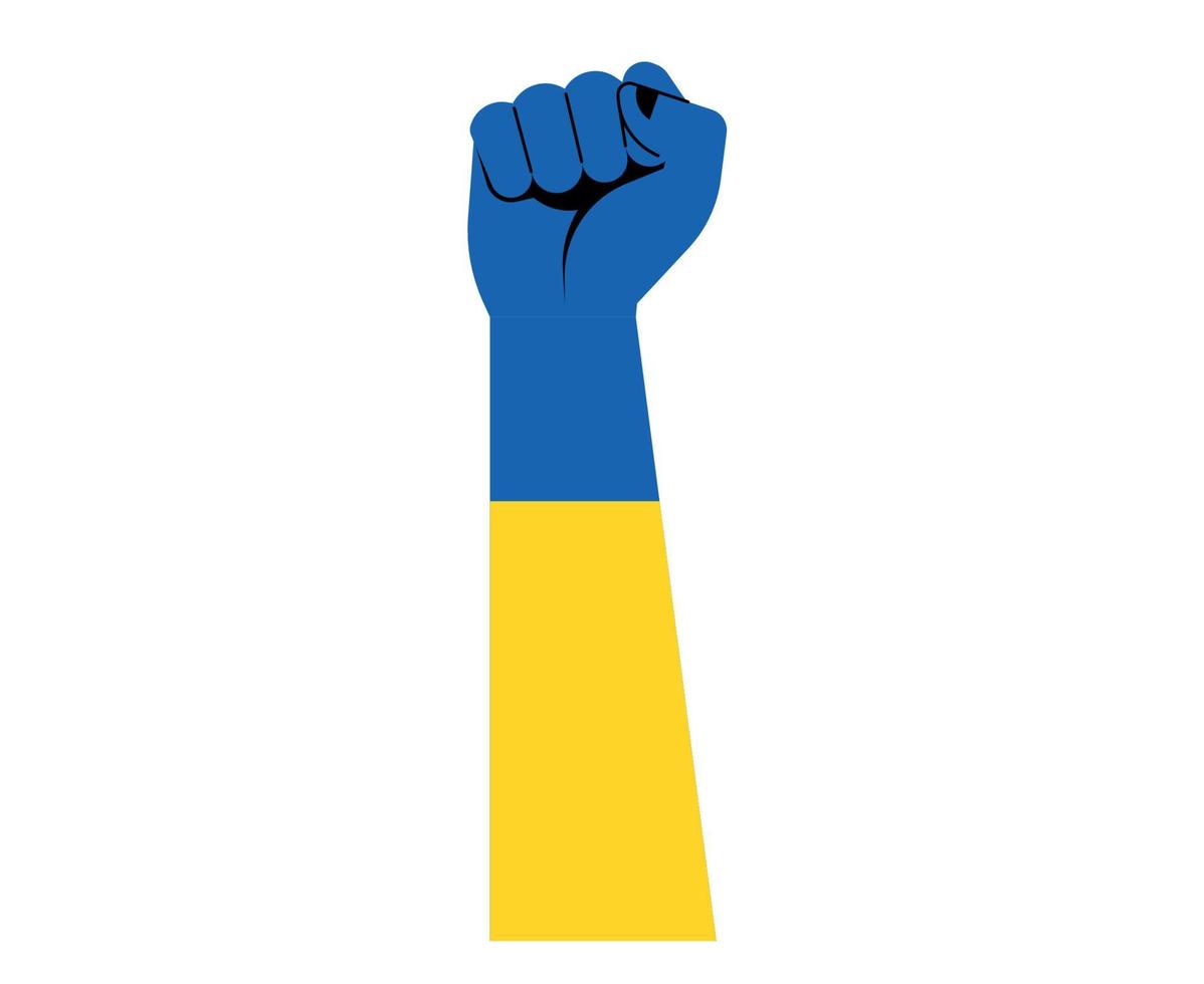 ucrânia mão bandeira emblema símbolo abstrato nacional europa vector design