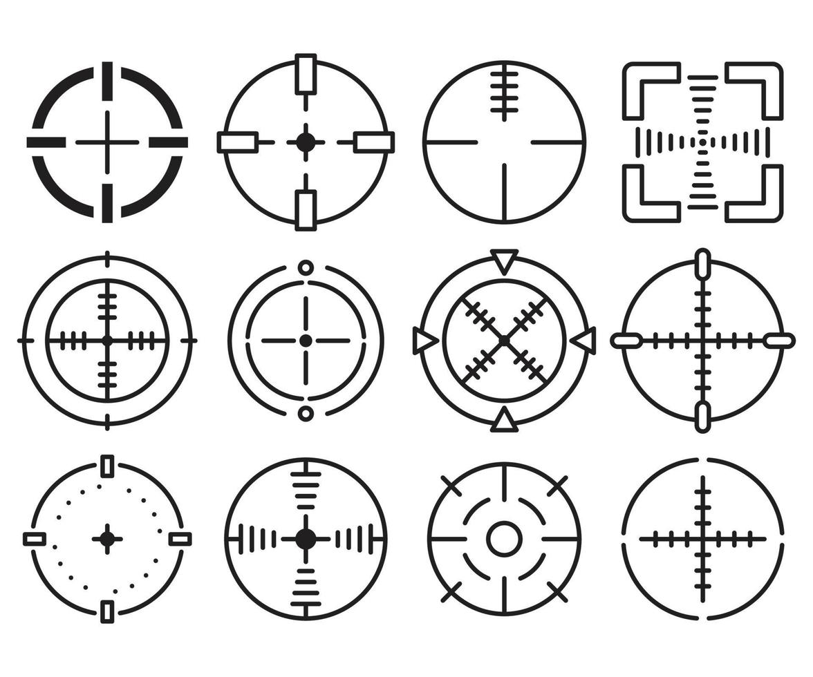 conjunto de símbolos de mira vetor