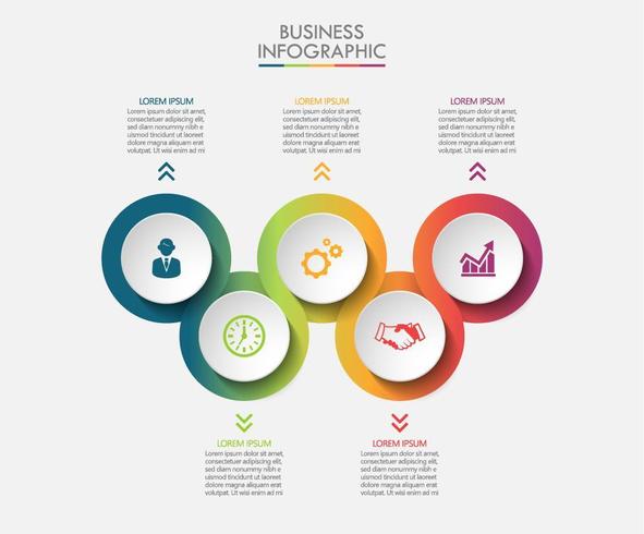 Modelo de infográfico de conceito de negócio vetor