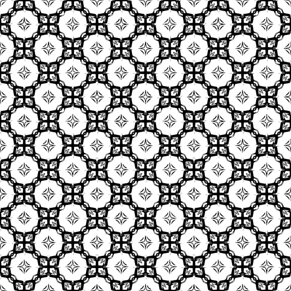 textura padrão de superfície preto e branco. design gráfico ornamental bw. ornamentos de mosaico. modelo de padrão. vetor