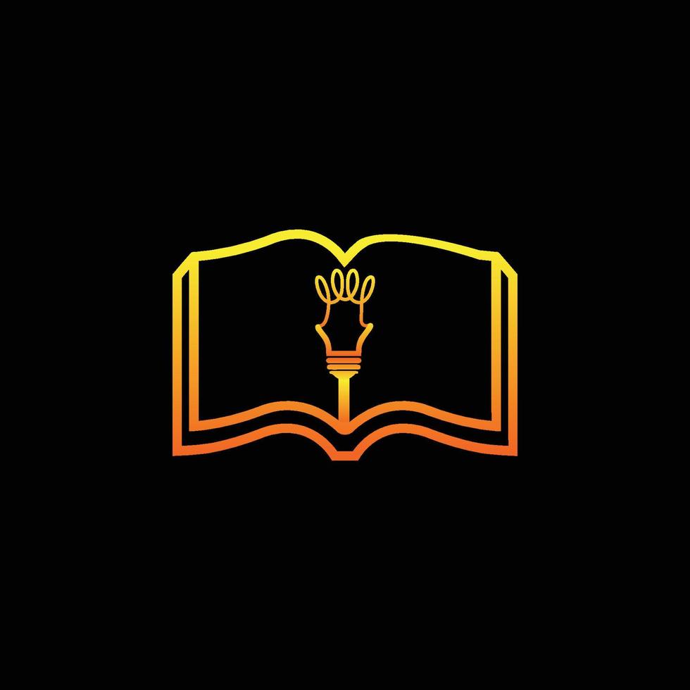 vetor de design de logotipo de livro aberto de tecnologia colorida criativa