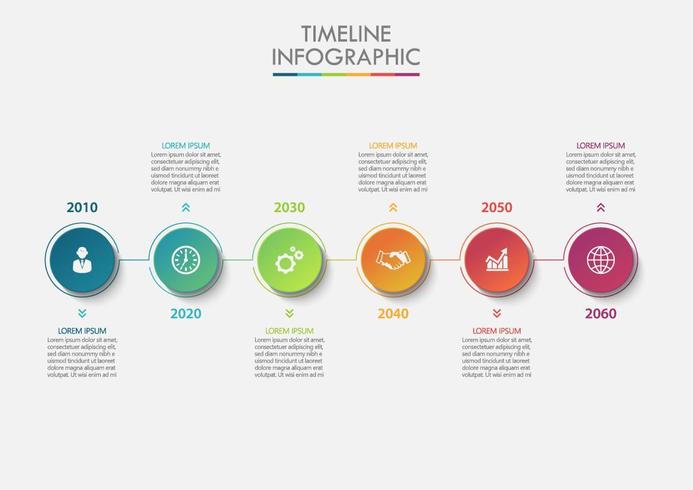 Modelo de infográfico de negócios de círculo de apresentação vetor