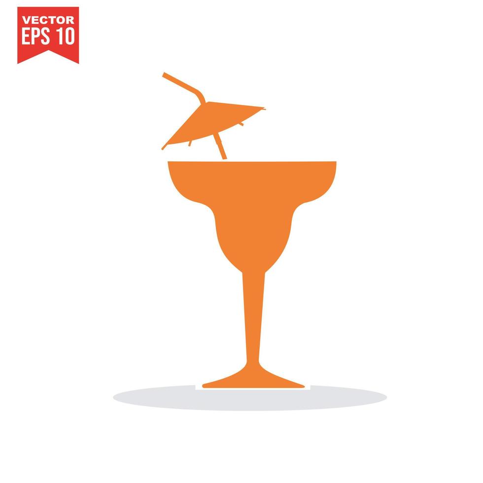 ícone de coquetel, copo de martini vetor