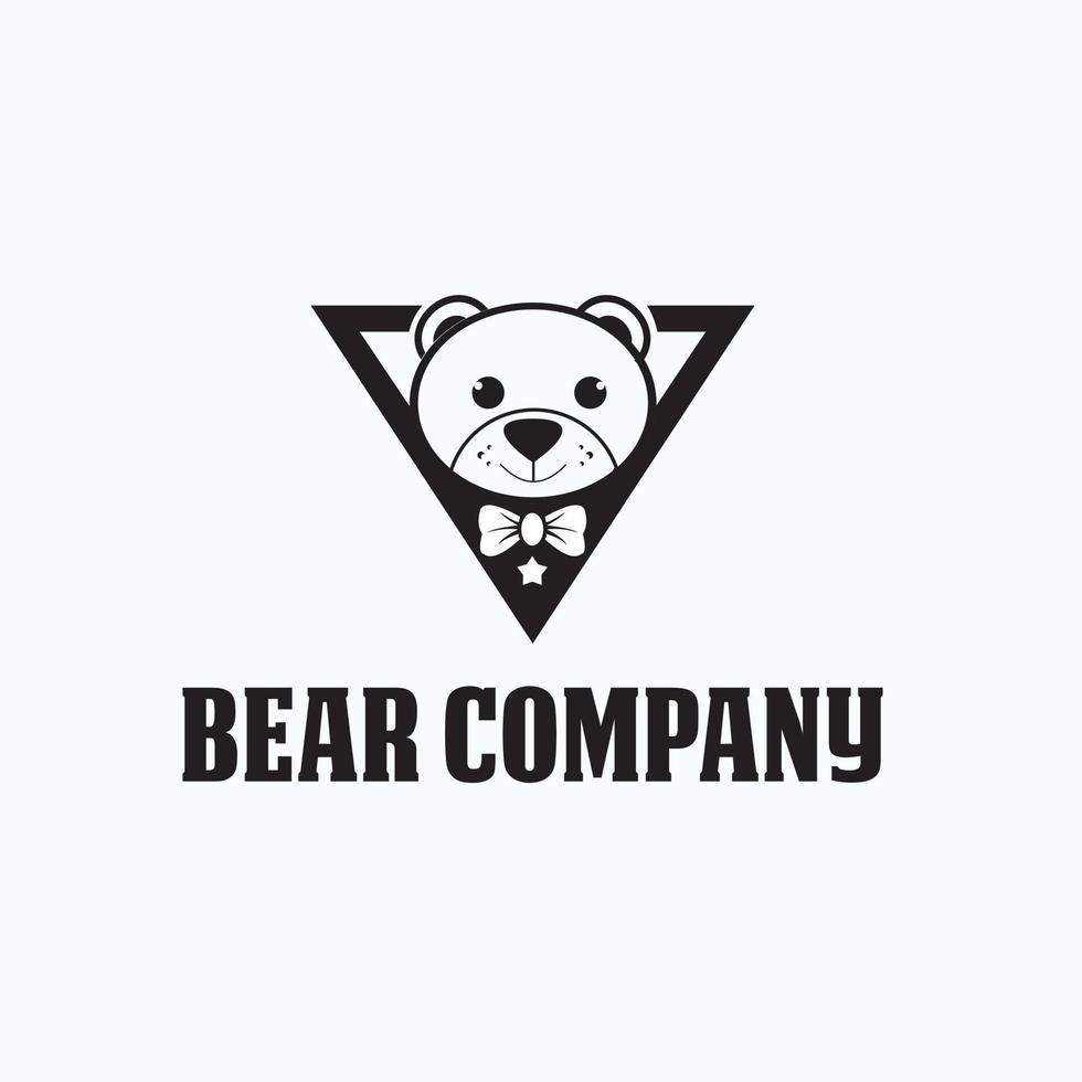 modelo de design de logotipo de urso. ilustração vetorial vetor