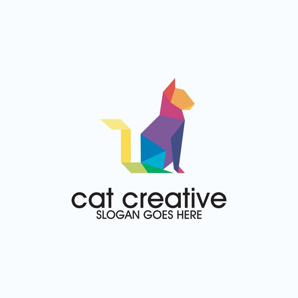 inspiração de design de logotipo exclusivo criativo de gato vetor