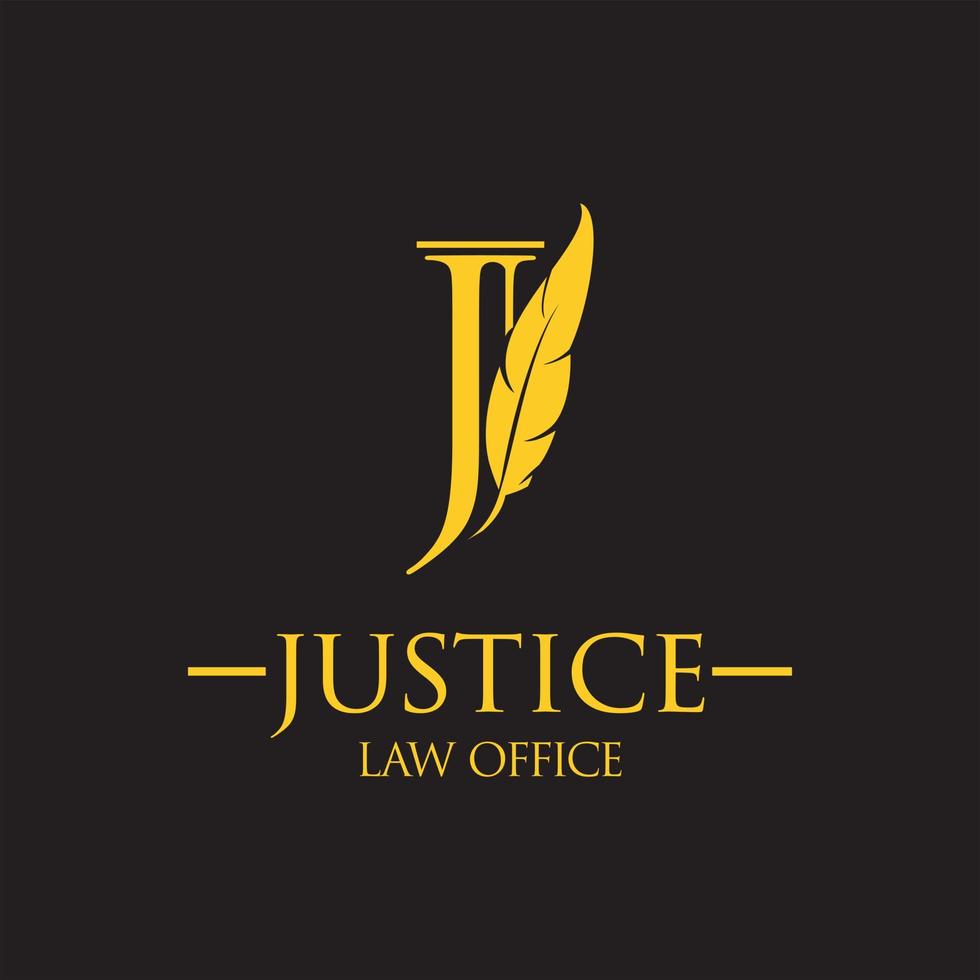 vetor exclusivo de logotipo de lei de justiça