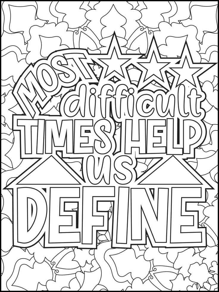 citações motivacionais para colorir. citações inspiradoras para colorir. página para colorir de citações afirmativas. citações positivas para colorir. Boas vibrações. página para colorir de palavrões. tipografia motivacional. vetor