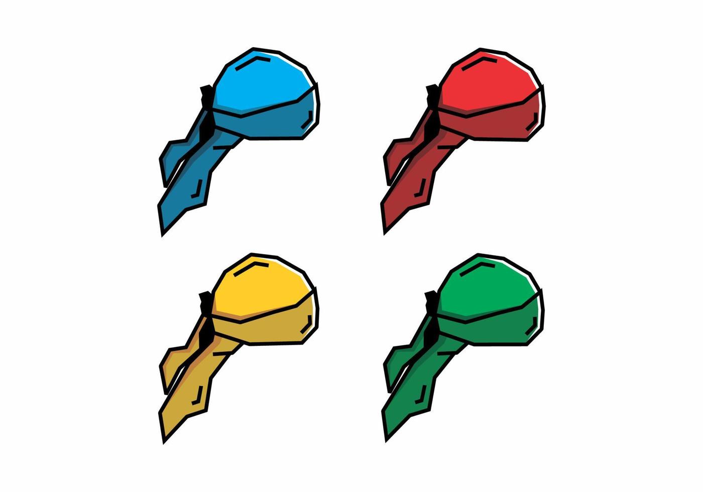 ilustração de durag em cores diferentes vetor