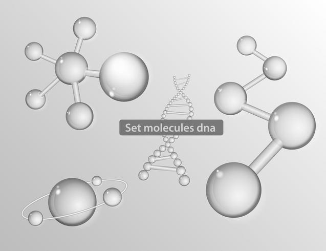 Conjunto de moléculas de dna vetor