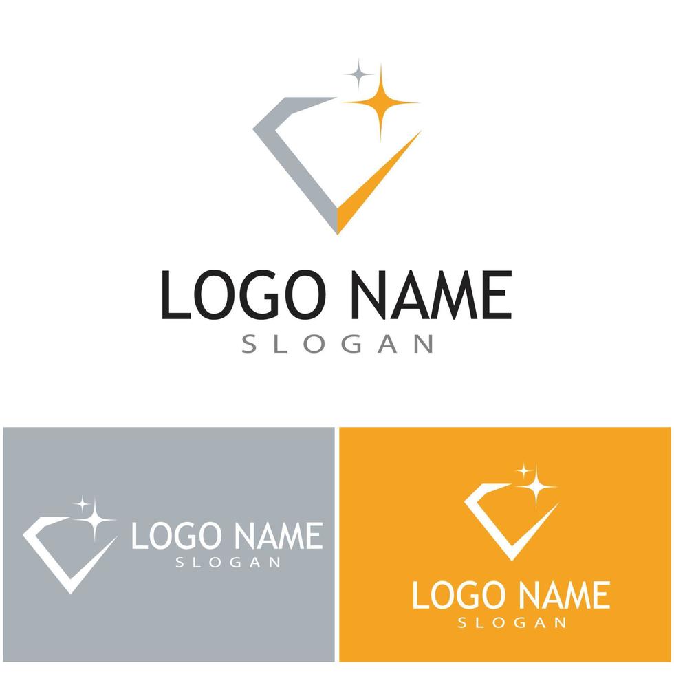 modelo de logotipo de diamante ilustração vetorial ícone design vetor