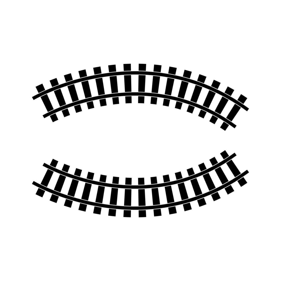 modelo de design de ícone de vetor de trilhos de trem