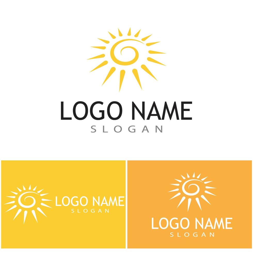 sol ilustração vetorial ícone logotipo modelo de design vetor