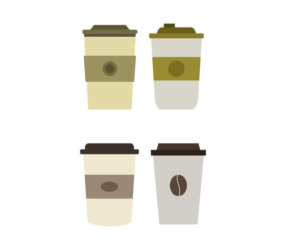 Conjunto de ícones de xícara de café vetor