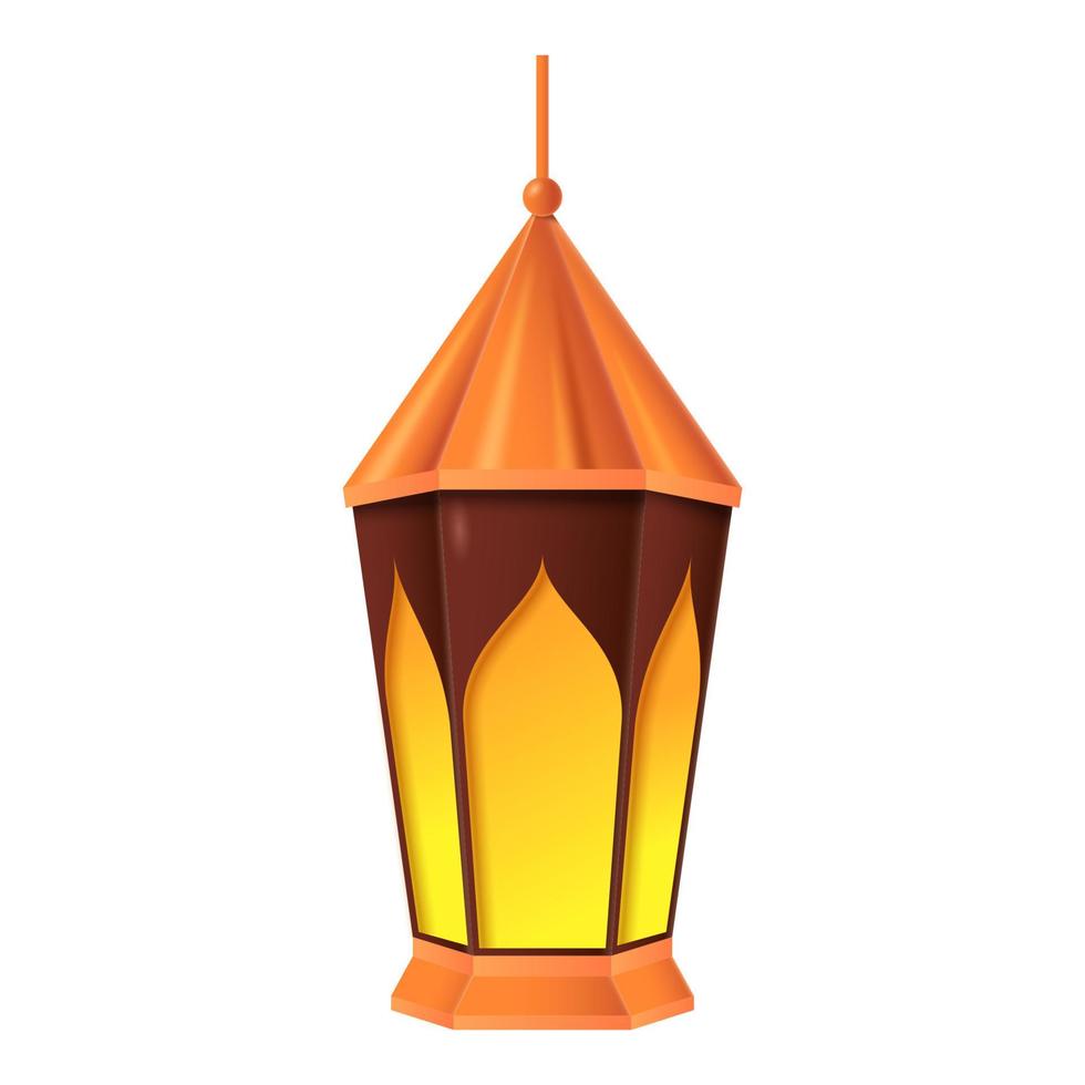 Ilustração 3D de lanterna árabe. ilustração vetorial vetor