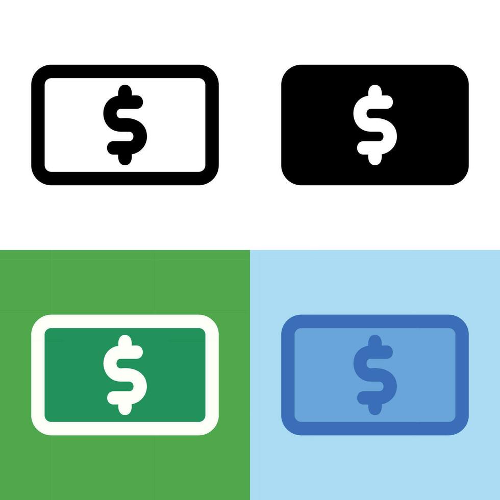 gráfico de ilustração vetorial de ícone de dinheiro. perfeito para interface de usuário, novo aplicativo, etc vetor