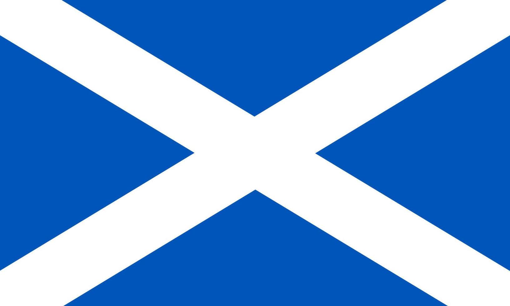 bandeira da Escócia. cores e proporções oficiais. bandeira nacional da Escócia. vetor