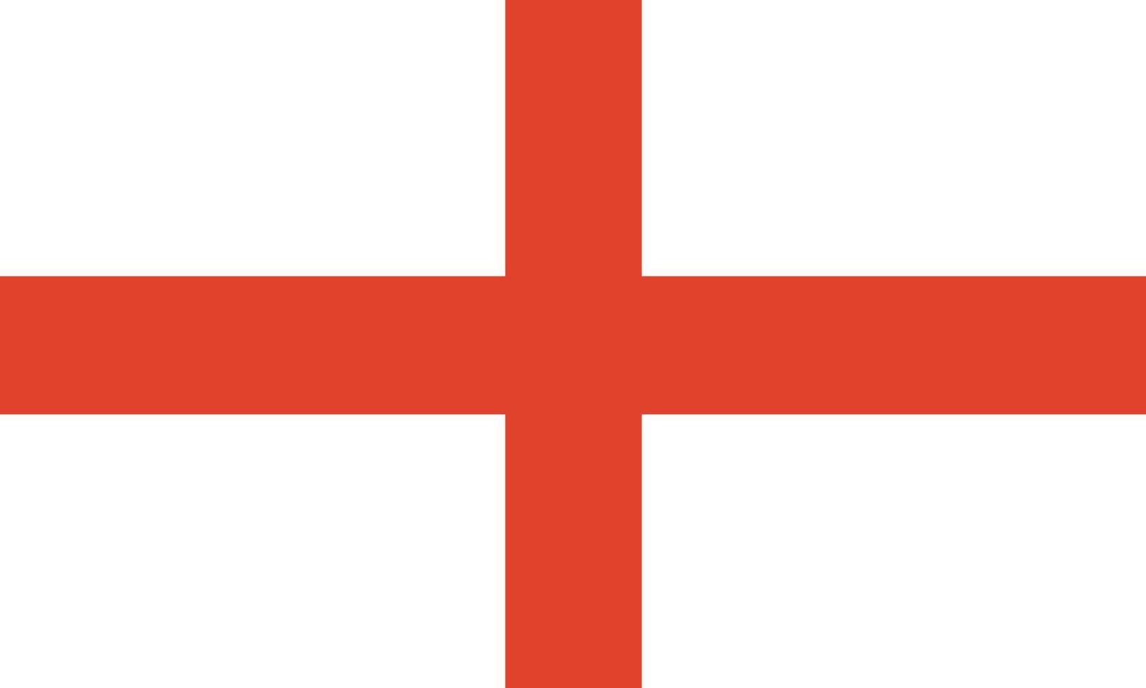 bandeira da Inglaterra. cores e proporções oficiais. bandeira nacional da Inglaterra. vetor