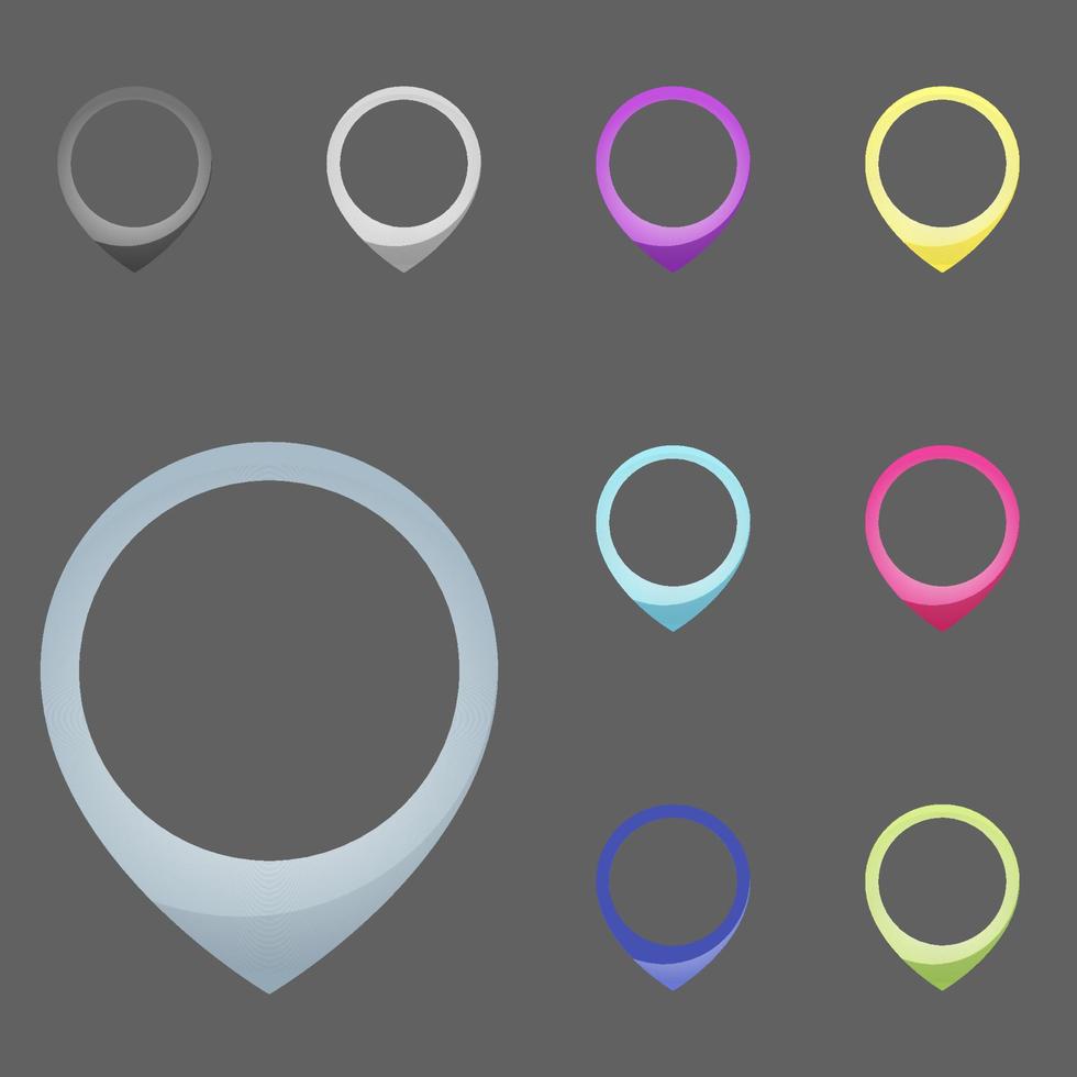ícones de mapa e ícones de localização vetor