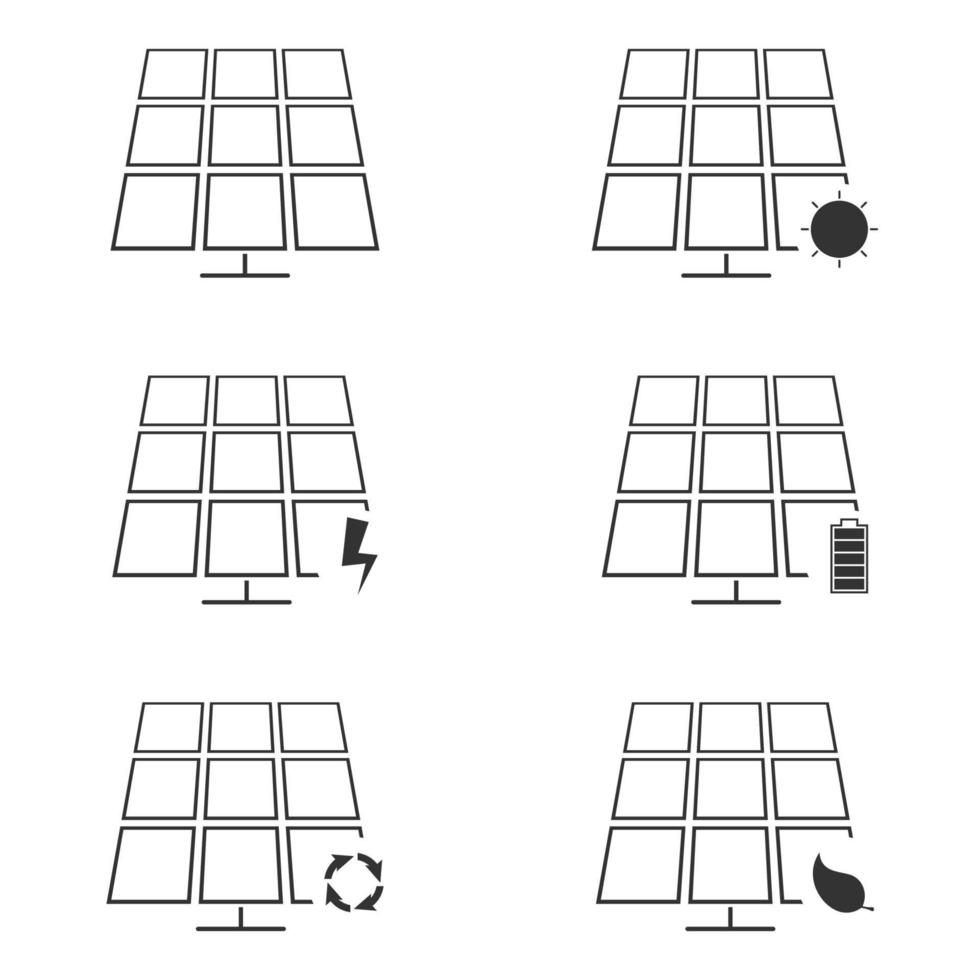 ilustração vetorial sobre o tema energia solar vetor