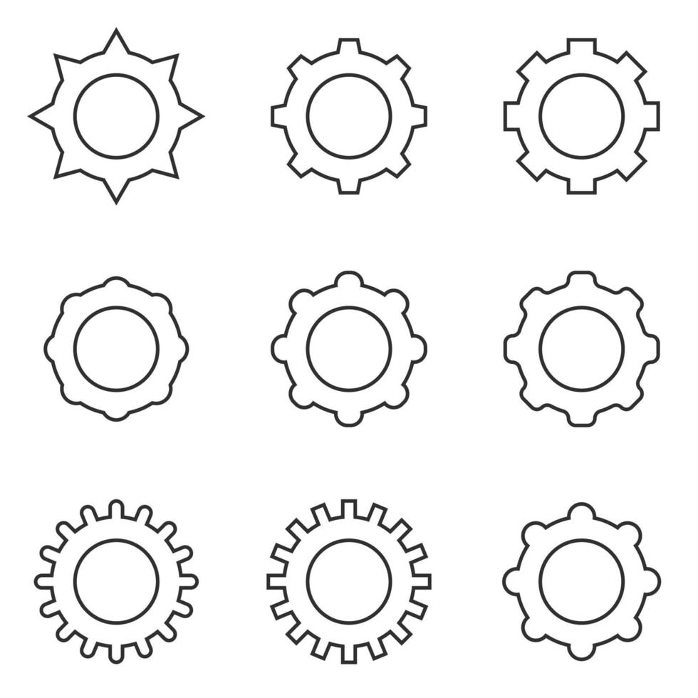 ilustração vetorial nas configurações do tema vetor