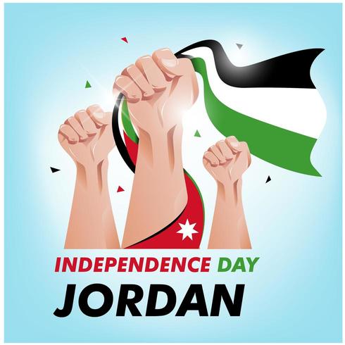 Dia da independência da Jordânia vetor