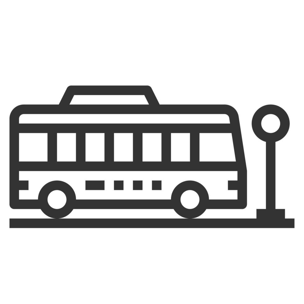 vetor de logotipo de ícone de linha de transporte