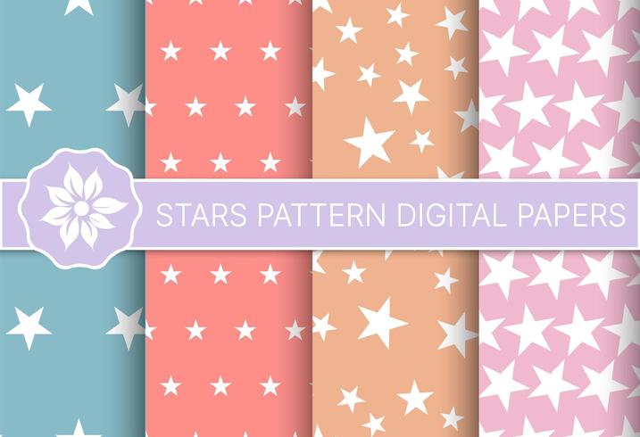 Estrelas padrão conjunto de design de férias de perfeita vetor