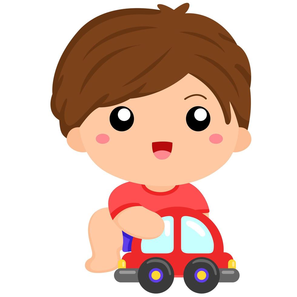 bebês e seus brinquedos vetor clipart