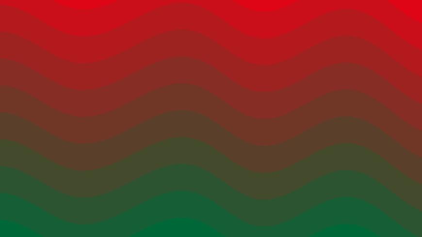 Papel de parede ondulado gradiente com tema de Natal verde vermelho vetor