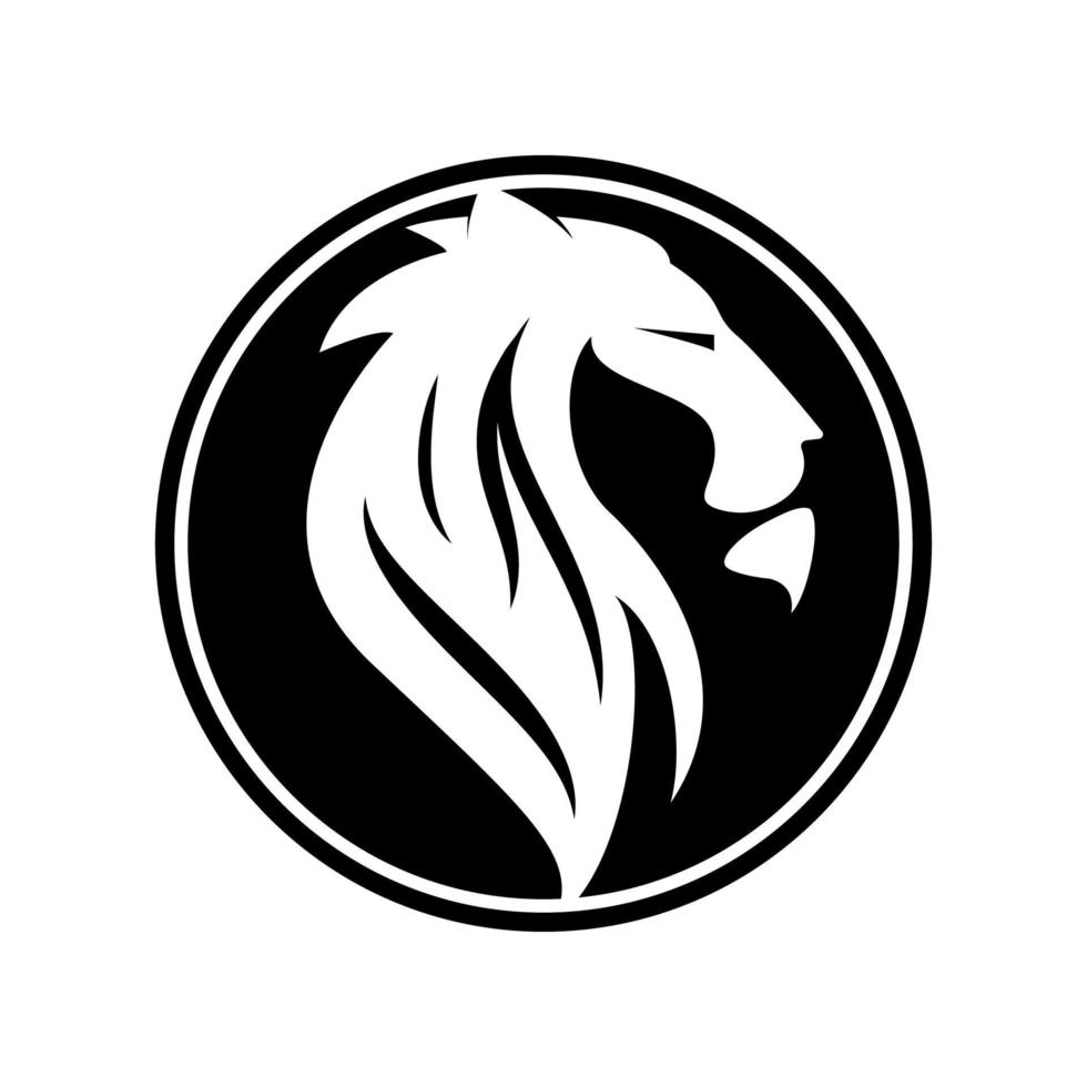 design de ícone de cabeça de leão vetor