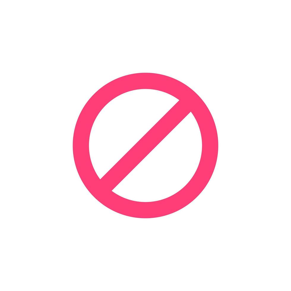 ícone de conceito de vetor de símbolo de sinal premium proibido