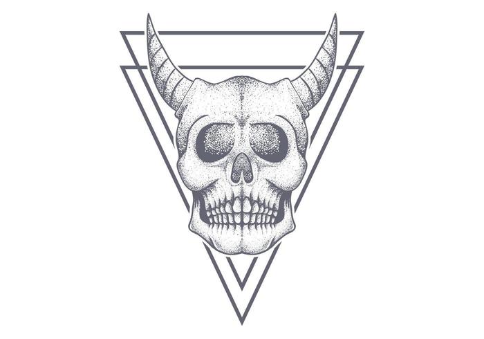 triângulo do crânio do diabo vetor