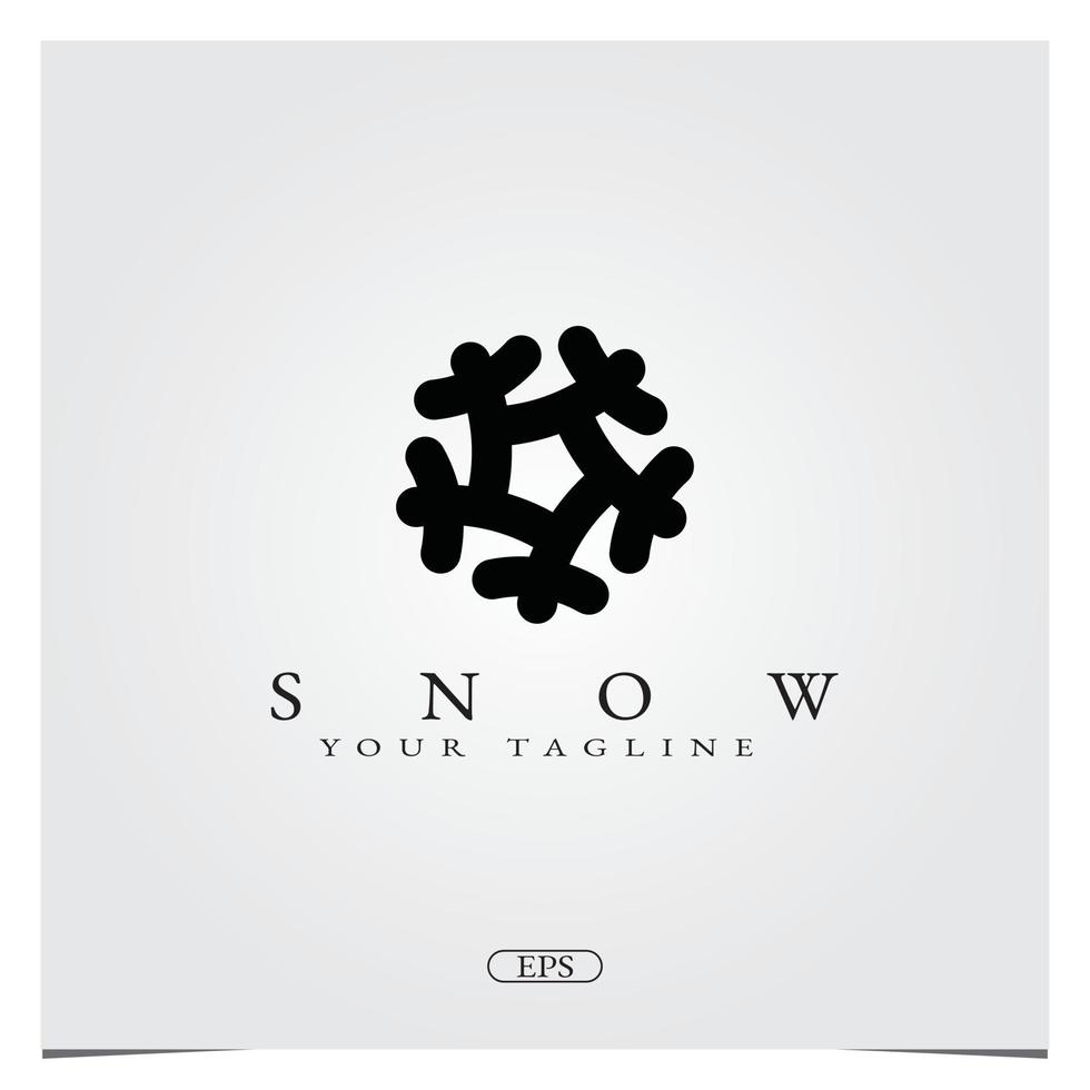 design de logotipo de neve simples logotipo modelo elegante premium vetor eps 10