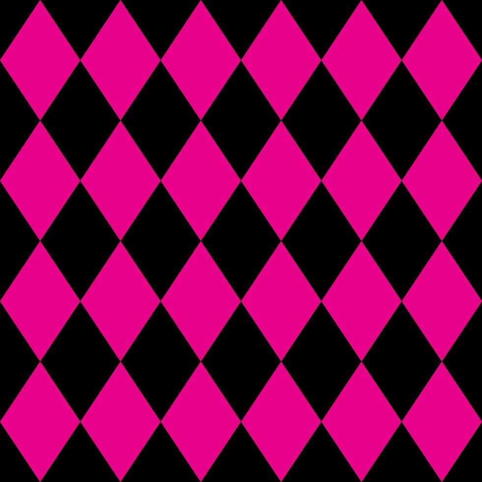 fundo sem costura losango rosa preto vetor