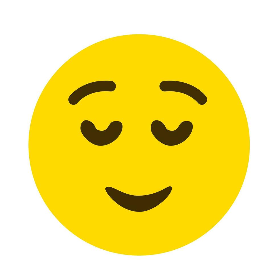 rosto emoji expressando um humor feliz. vetor