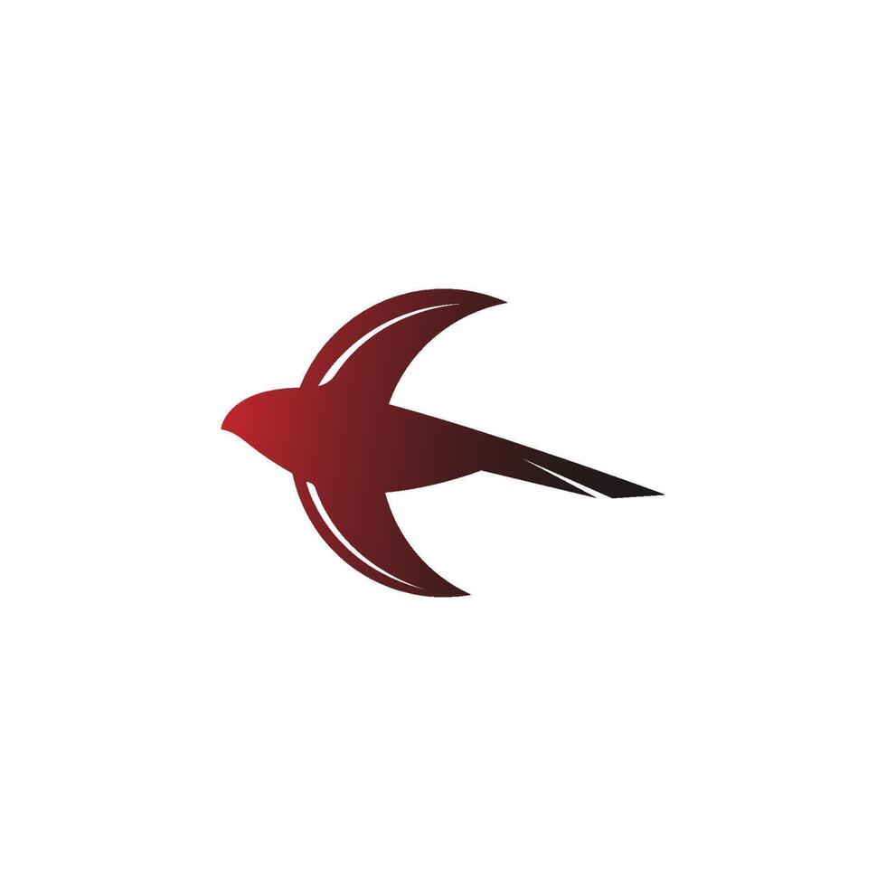 design simples de ilustração vetorial de modelo de ícone de logotipo de pássaro rápido vetor