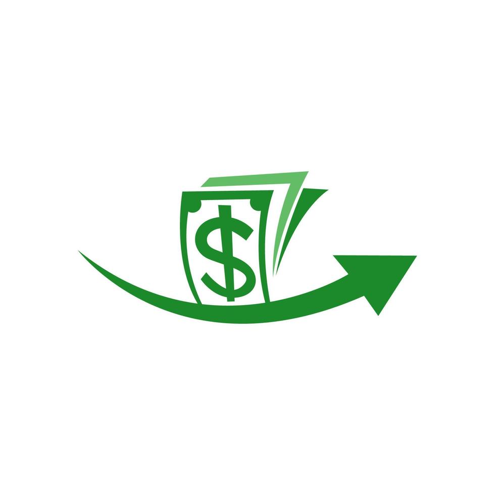 ilustração vetorial de design de ícone de logotipo em dinheiro vetor