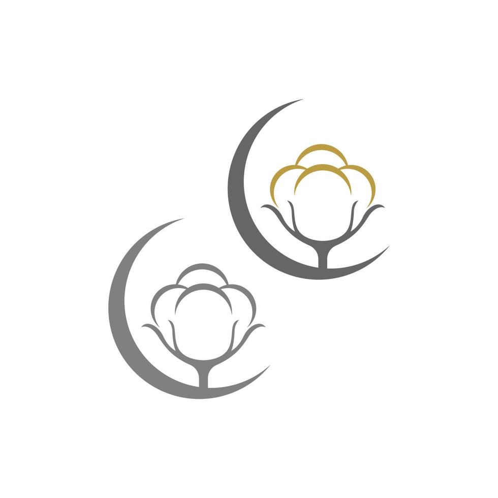 design de vetor de ilustração de ícone de logotipo de algodão