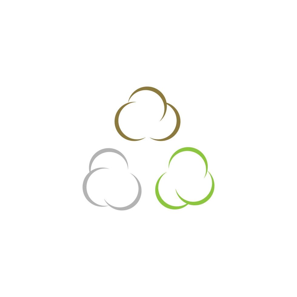 design de vetor de ilustração de ícone de logotipo de algodão