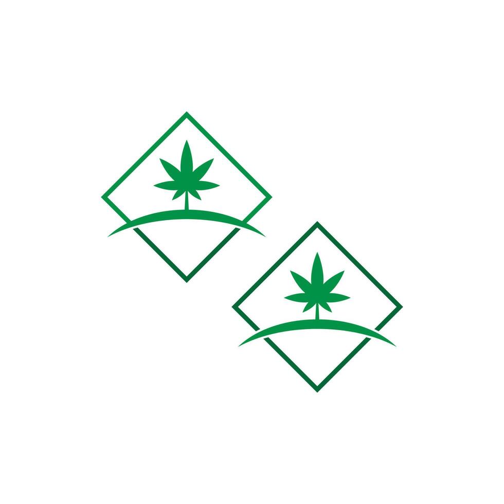 modelo de vetor de design de logotipo de folha de cannabis