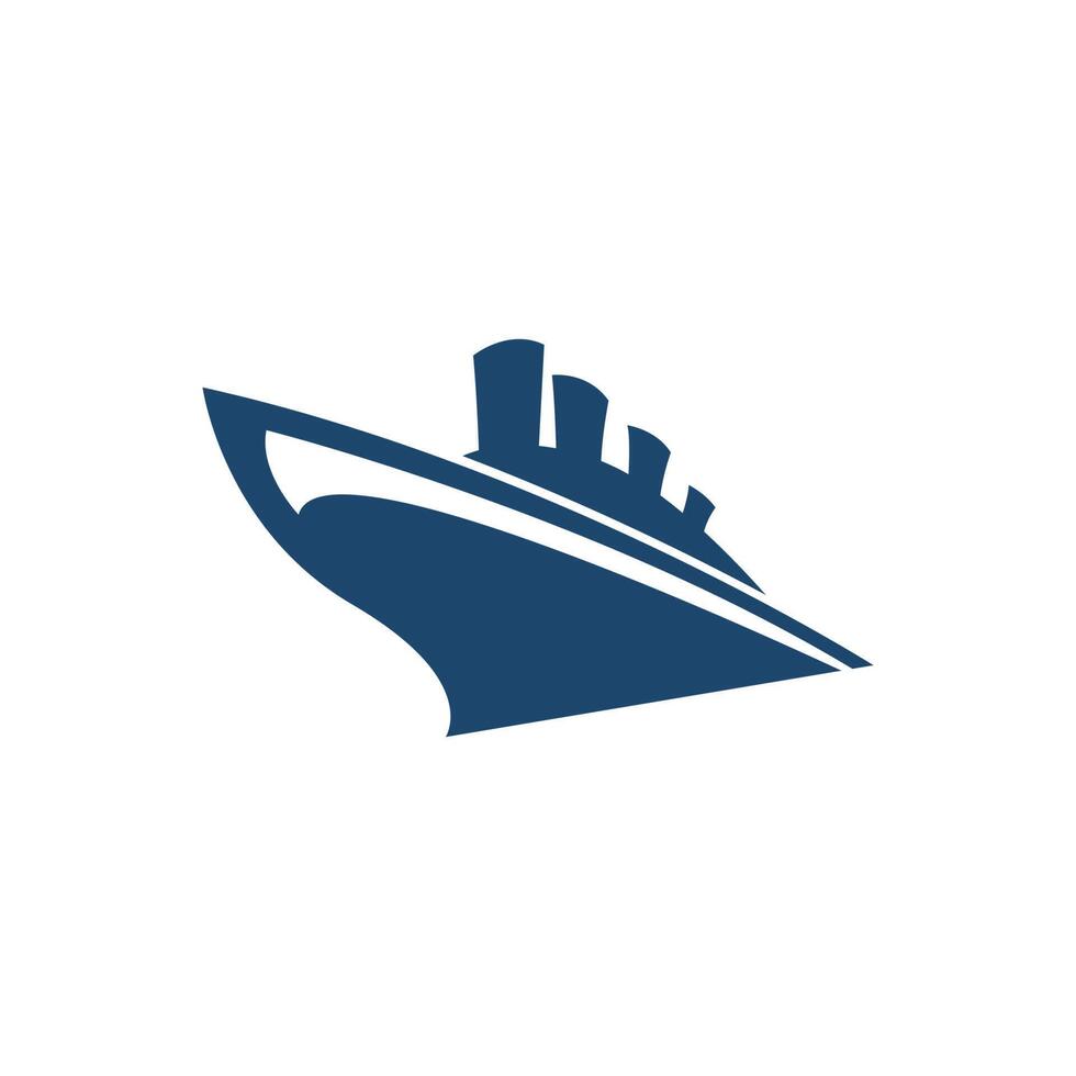 vetor de modelo de design de ícone de logotipo de navio de cruzeiro