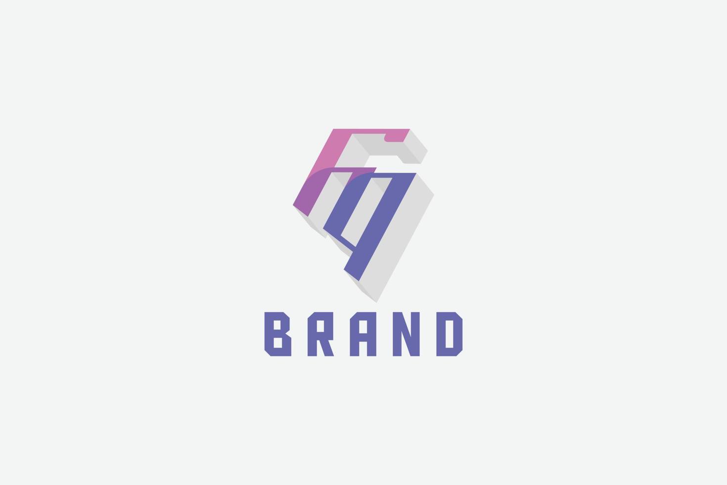 design de logotipo moderno de combinar duas letras de f e q vetor