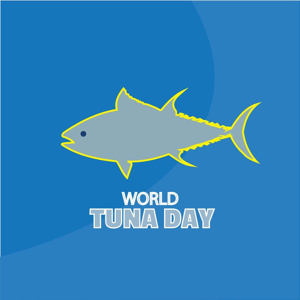 vetor do dia mundial do atum bom para a celebração do dia mundial do atum imagem de atum. simples e elegante