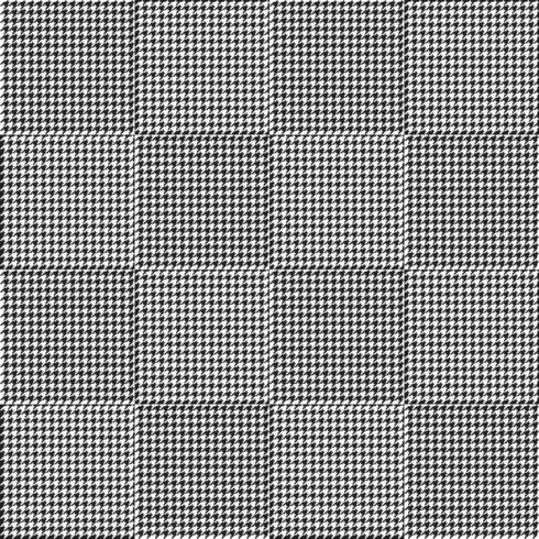 Padrão de xadrez sem costura houndstooth preto e branco vetor